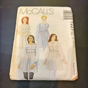 McCall's Sewing Pattern 7447 Misses' Women's Tunic Tops Large & Extra Large L XL